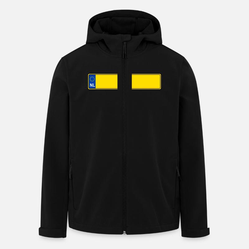 Kennzeichen NL - Recycelte Männer Softshell-Jacke von Stanley/Stella - Schwarz