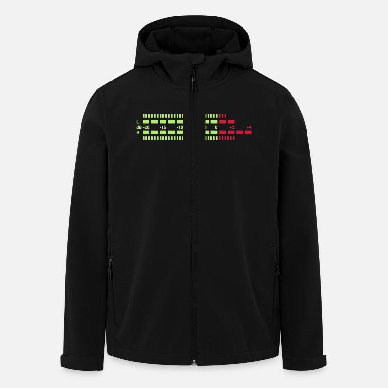 Equalizer dreifarbig EQ Musik Anlage Techno Club S - Recycelte Männer Softshell-Jacke von Stanley/Stella - Schwarz