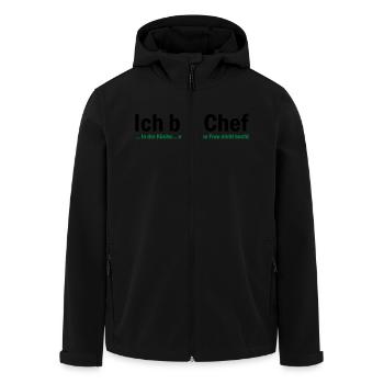 CHEF - Recycelte Männer Softshell-Jacke von Stanley/Stella - Schwarz - Vorne - AI Model Male 185 light (185cm)