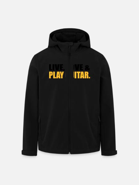 Gitarre - Recycelte Männer Softshell-Jacke von Stanley/Stella - Schwarz