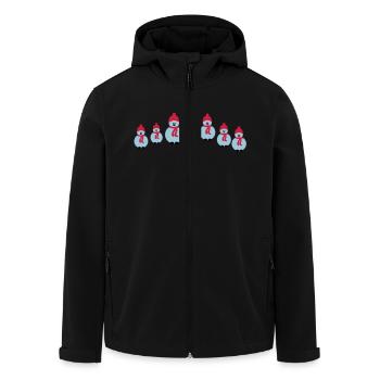christmas snowman crew - Men’s Recycled Softshell Jacket by Stanley/Stella - black - Front - AI Model Male 185 light (185cm)
