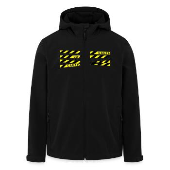 caution_f2 - Veste softshell homme en polyester recyclé Stanley/Stella - noir - Devant - AI Model Male 185 light (185cm)