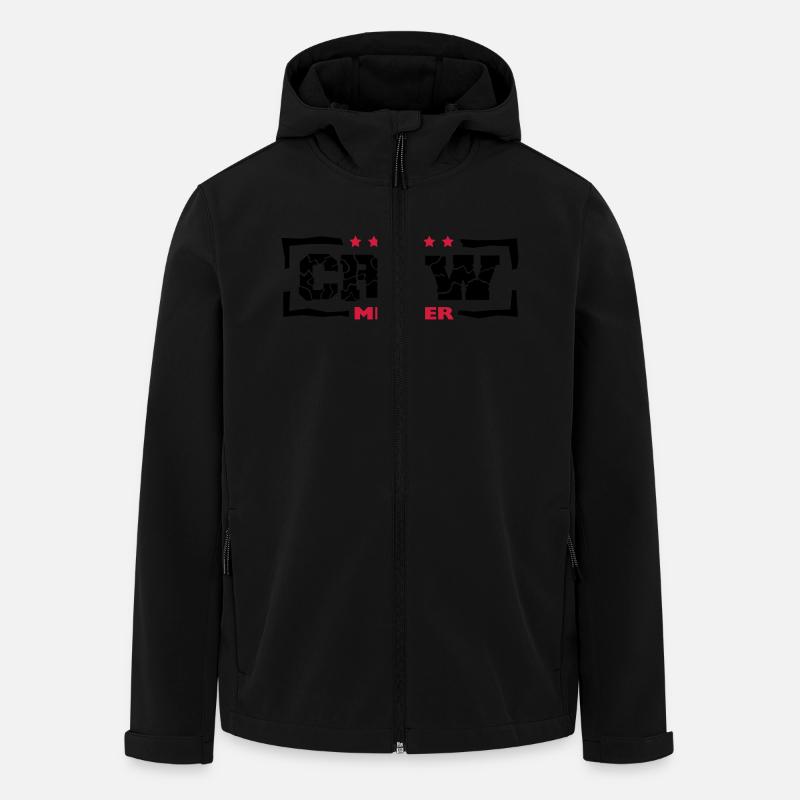 Crew Member Design - Veste softshell homme en polyester recyclé Stanley/Stella - noir