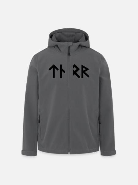 Thor Runen - Recycelte Männer Softshell-Jacke von Stanley/Stella - Schwarz