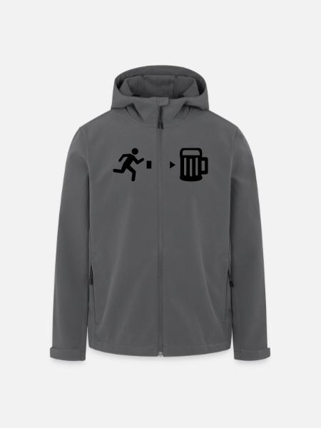 Beer - Men’s Recycled Softshell Jacket by Stanley/Stella - black