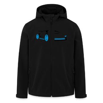 Rennauto Cool Sportwagen Rennwagen - Recycelte Männer Softshell-Jacke von Stanley/Stella - Schwarz - Vorne - AI Model Male 185 light (185cm)