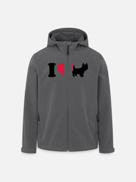 Westie - Recycelte Männer Softshell-Jacke von Stanley/Stella - Schwarz