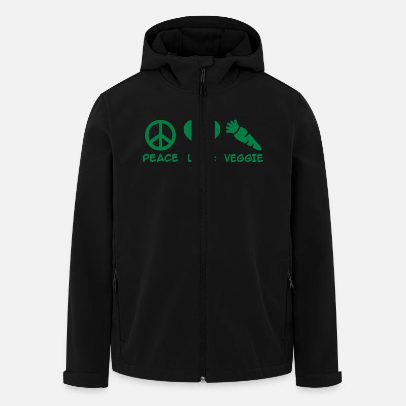 Vegetarier - Recycelte Männer Softshell-Jacke Discoverer von Stanley/Stella - Schwarz