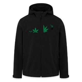 Cannabis development - Men’s Recycled Softshell Jacket by Stanley/Stella - black - Front - AI Model Male 185 light (185cm)