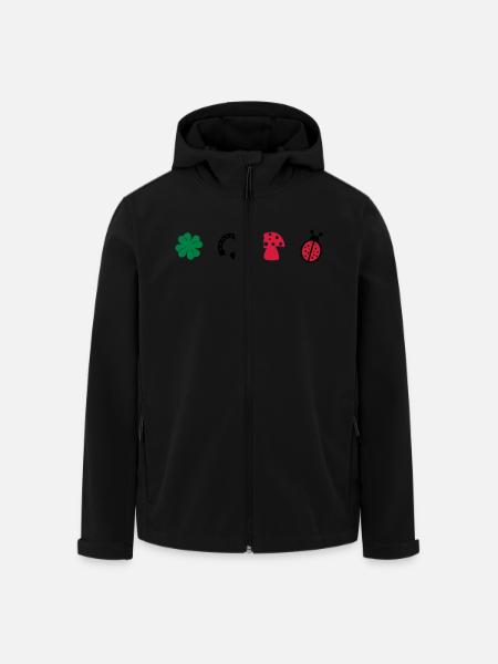 Glücksbringer - Recycelte Männer Softshell-Jacke von Stanley/Stella - Schwarz