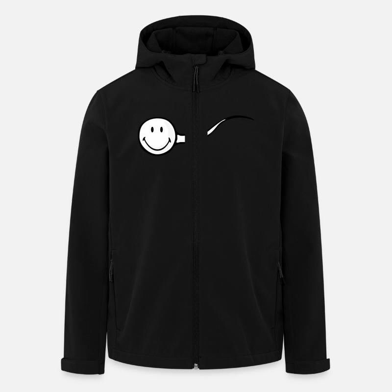 Smiley Sperm - Men’s Recycled Softshell Jacket by Stanley/Stella - black