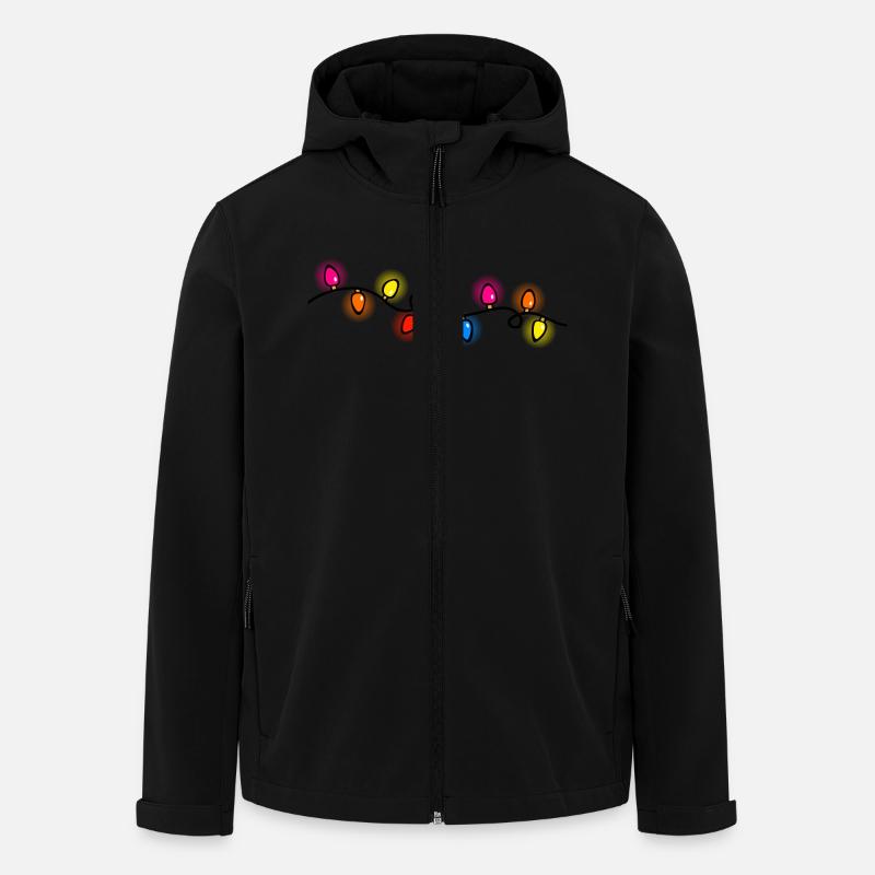 Christmas Glow Lights - Men’s Recycled Softshell Jacket by Stanley/Stella - black
