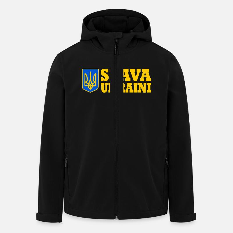 Slava ukraini - Veste softshell homme en polyester recyclé Stanley/Stella - noir