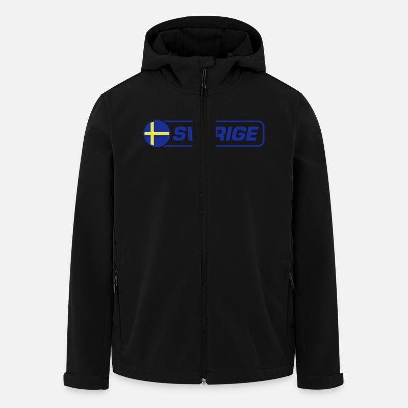 Schweden Flagge Sverige - Recycelte Männer Softshell-Jacke von Stanley/Stella - Schwarz