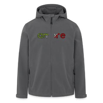amore - Italia - Italien - Love Liebe italienisch - Recycelte Männer Softshell-Jacke von Stanley/Stella - Schwarz - Vorne - AI Model Male 185 light (185cm)