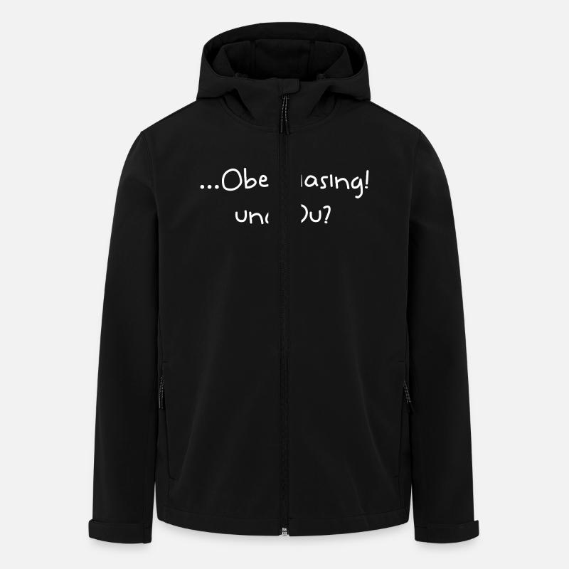 Obergiasing funny Giesinger saying - Men’s Recycled Softshell Jacket by Stanley/Stella - black