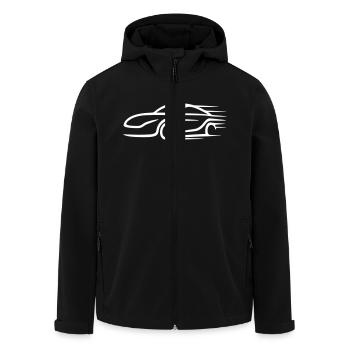 Car Turbo Logo Racing Car - Men’s Recycled Softshell Jacket by Stanley/Stella - black - Front - AI Model Male 185 light (185cm)