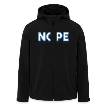 Nope. - Men’s Recycled Softshell Jacket by Stanley/Stella - black - Front - AI Model Male 185 light (185cm)