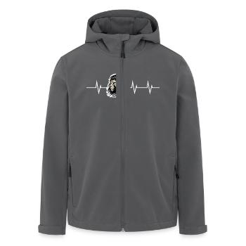 Heartbeat of a Lion - Men’s Recycled Softshell Jacket by Stanley/Stella - black - Front - AI Model Male 185 light (185cm)