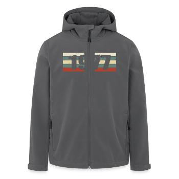 1977 Jahrgang 1977 Geschenk 1977 Geburtstag 1977 - Recycelte Männer Softshell-Jacke von Stanley/Stella - Schwarz - Vorne - AI Model Male 185 light (185cm)