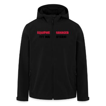reiten - Recycelte Männer Softshell-Jacke von Stanley/Stella - Schwarz - Vorne - AI Model Male 185 light (185cm)