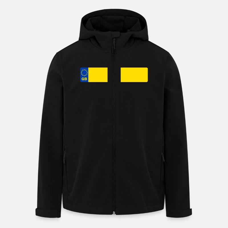 plaque d'immatriculation GB - Veste softshell homme en polyester recyclé Stanley/Stella - noir
