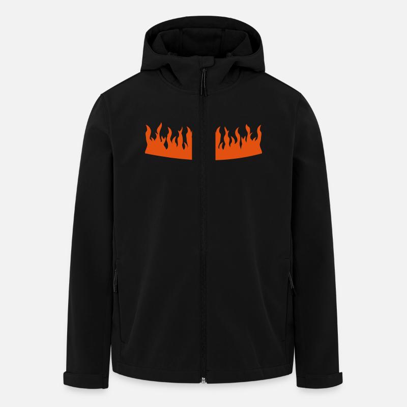 Feuerkrone / fire crown (1c) - Men’s Recycled Softshell Jacket by Stanley/Stella - black
