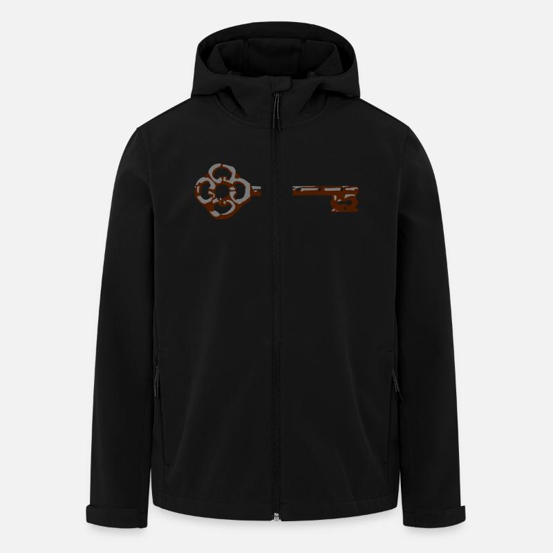 ancient key - Veste softshell homme en polyester recyclé Stanley/Stella - noir