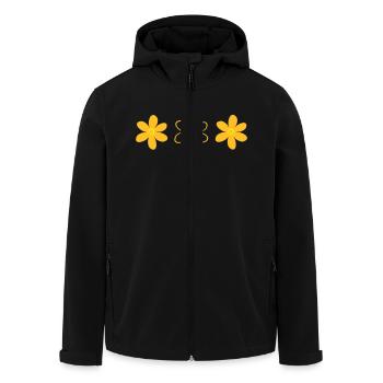 Blume - Recycelte Männer Softshell-Jacke von Stanley/Stella - Schwarz - Vorne - AI Model Male 185 light (185cm)