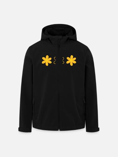 flower - Men’s Recycled Softshell Jacket by Stanley/Stella - black
