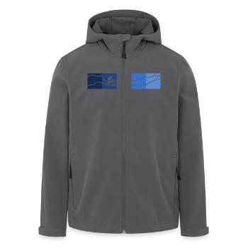 mountainbike rechtecke blue - Recycelte Männer Softshell-Jacke von Stanley/Stella - Schwarz - Vorne - AI Model Male 185 light (185cm)