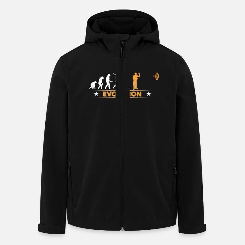 Dart - Evolution - orange/weiss - Recycelte Männer Softshell-Jacke von Stanley/Stella - Schwarz