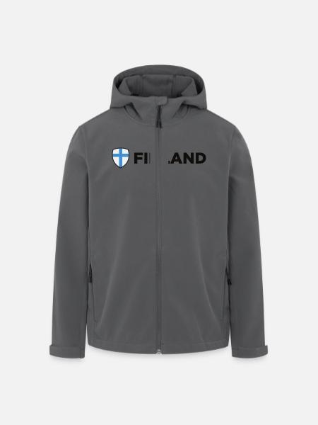 National Flag Of Finland - Men’s Recycled Softshell Jacket by Stanley/Stella - black