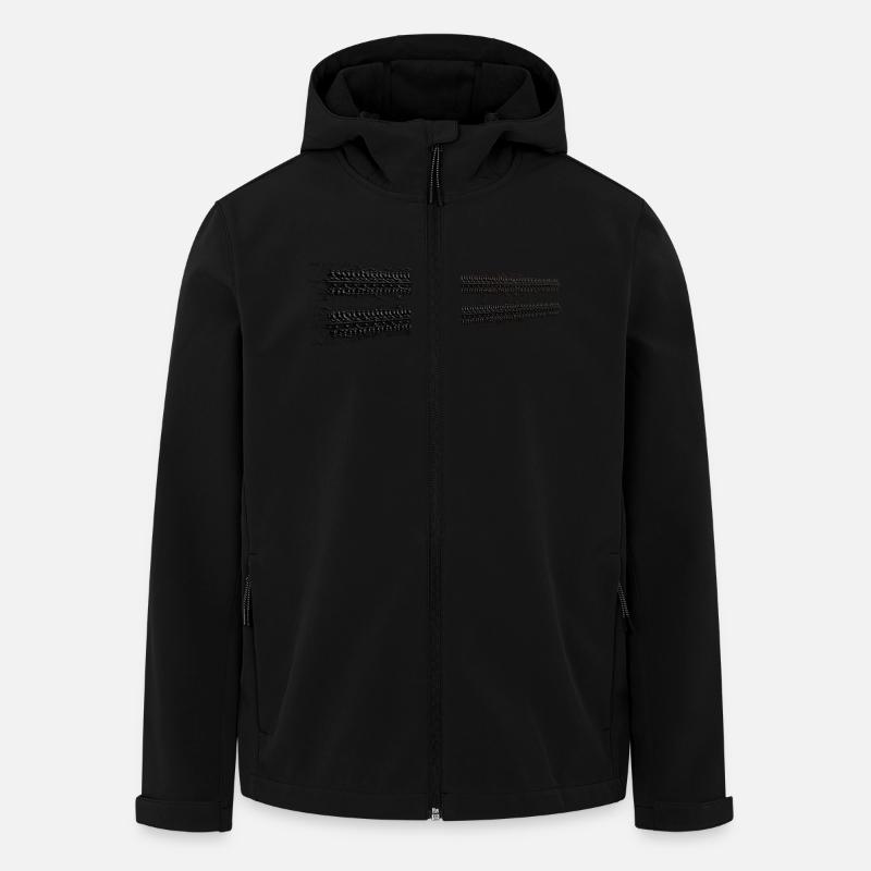 Reifenspur schwarz - Recycelte Männer Softshell-Jacke von Stanley/Stella - Schwarz
