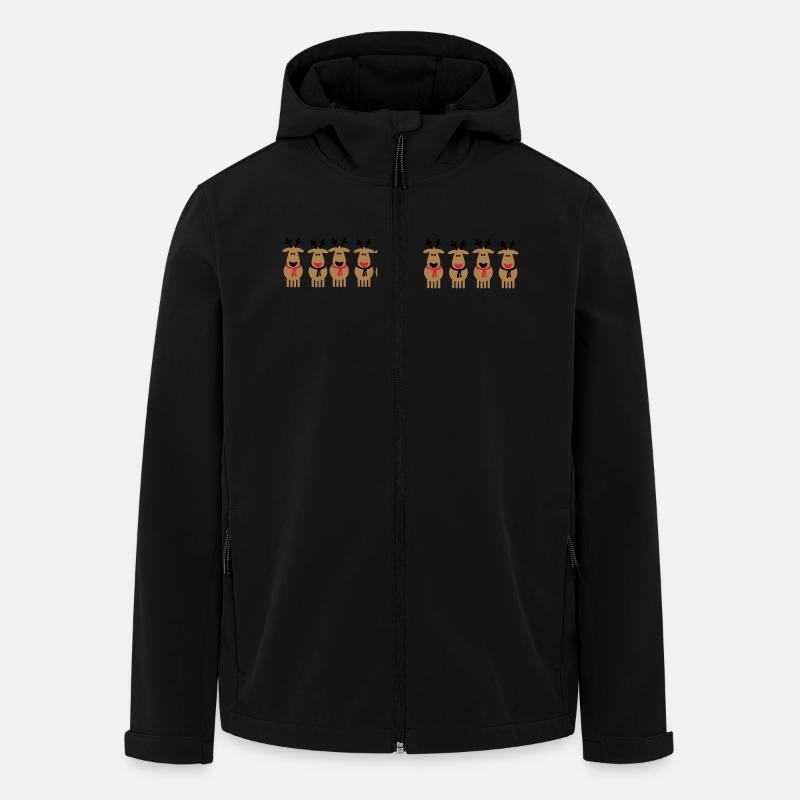 Weihnachten Rentiere Crew - Recycelte Männer Softshell-Jacke von Stanley/Stella - Schwarz
