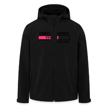 Energy loading - V2 - Recycelte Männer Softshell-Jacke von Stanley/Stella - Schwarz - Vorne - AI Model Male 185 light (185cm)