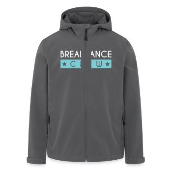 Breakdance Crew - Men’s Recycled Softshell Jacket by Stanley/Stella - black - Front - AI Model Male 185 light (185cm)