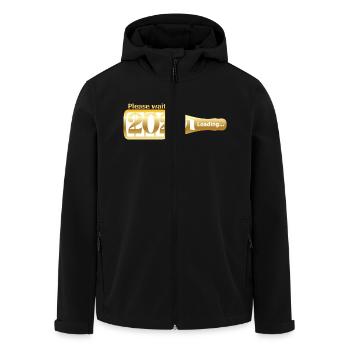 Please Wait 2025 Loading Witziges Silvester Design - Recycelte Männer Softshell-Jacke von Stanley/Stella - Schwarz - Vorne - AI Model Male 185 light (185cm)
