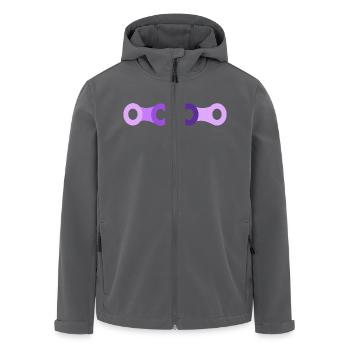 Fahrrad Fahrradkette Retro Geschenk - Recycelte Männer Softshell-Jacke von Stanley/Stella - Anthrazit - Vorne - AI Model Male 185 light (185cm)