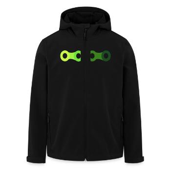 Fahrrad Fahrradkette Umwelt - Recycelte Männer Softshell-Jacke von Stanley/Stella - Schwarz - Vorne - AI Model Male 185 light (185cm)
