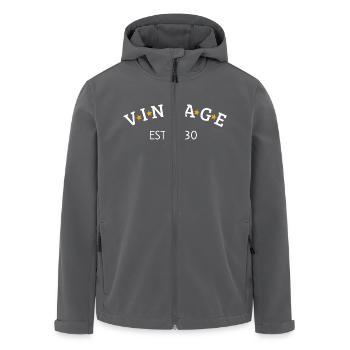 Vintage ist 1930er Jahre - Recycelte Männer Softshell-Jacke von Stanley/Stella - Schwarz - Vorne - AI Model Male 185 light (185cm)