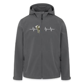 Battement de cœur du moteur – Né pour rugir - Veste softshell homme en polyester recyclé Stanley/Stella - noir - Devant - AI Model Male 185 light (185cm)