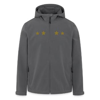 Sterne - Recycelte Männer Softshell-Jacke von Stanley/Stella - Schwarz - Vorne - AI Model Male 185 light (185cm)