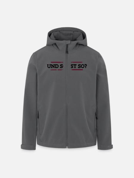 Und sonst so? - Recycelte Männer Softshell-Jacke von Stanley/Stella - Schwarz