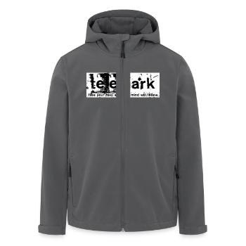 Print Free your heel and your mind will follow - Men’s Recycled Softshell Jacket by Stanley/Stella - anthracite - Front - AI Model Male 185 light (185cm)