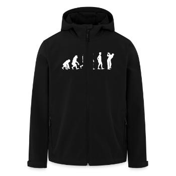 Evolution Golf - Recycelte Männer Softshell-Jacke von Stanley/Stella - Schwarz - Vorne - AI Model Male 185 light (185cm)