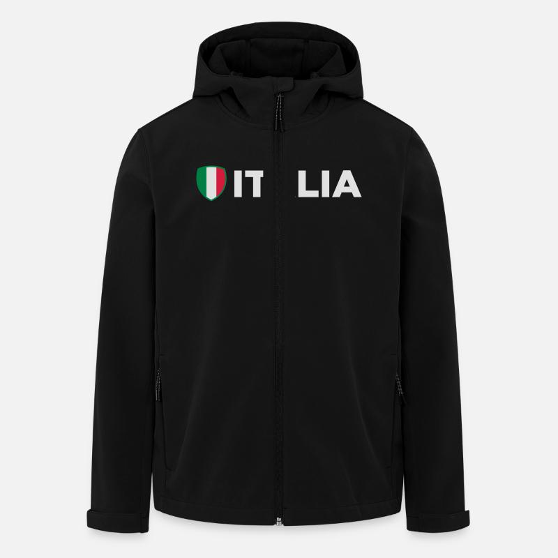 Nationalflagge von Italien - Recycelte Männer Softshell-Jacke von Stanley/Stella - Schwarz