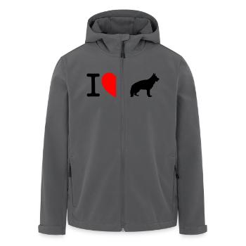 I love German Shepherd - Men’s Recycled Softshell Jacket by Stanley/Stella - black - Front - AI Model Male 185 light (185cm)