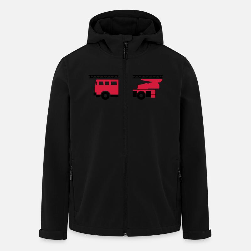Fire truck (fire engine) - Men’s Recycled Softshell Jacket by Stanley/Stella - black
