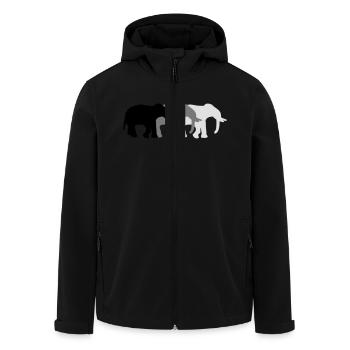3 Elephants - Recycelte Männer Softshell-Jacke von Stanley/Stella - Schwarz - Vorne - AI Model Male 185 light (185cm)